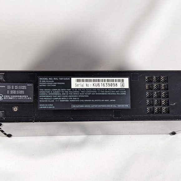 Nintendo Wii Black Console RVL-001 Console Only Gamecube Compatible TESTED - Picture 6 of 6